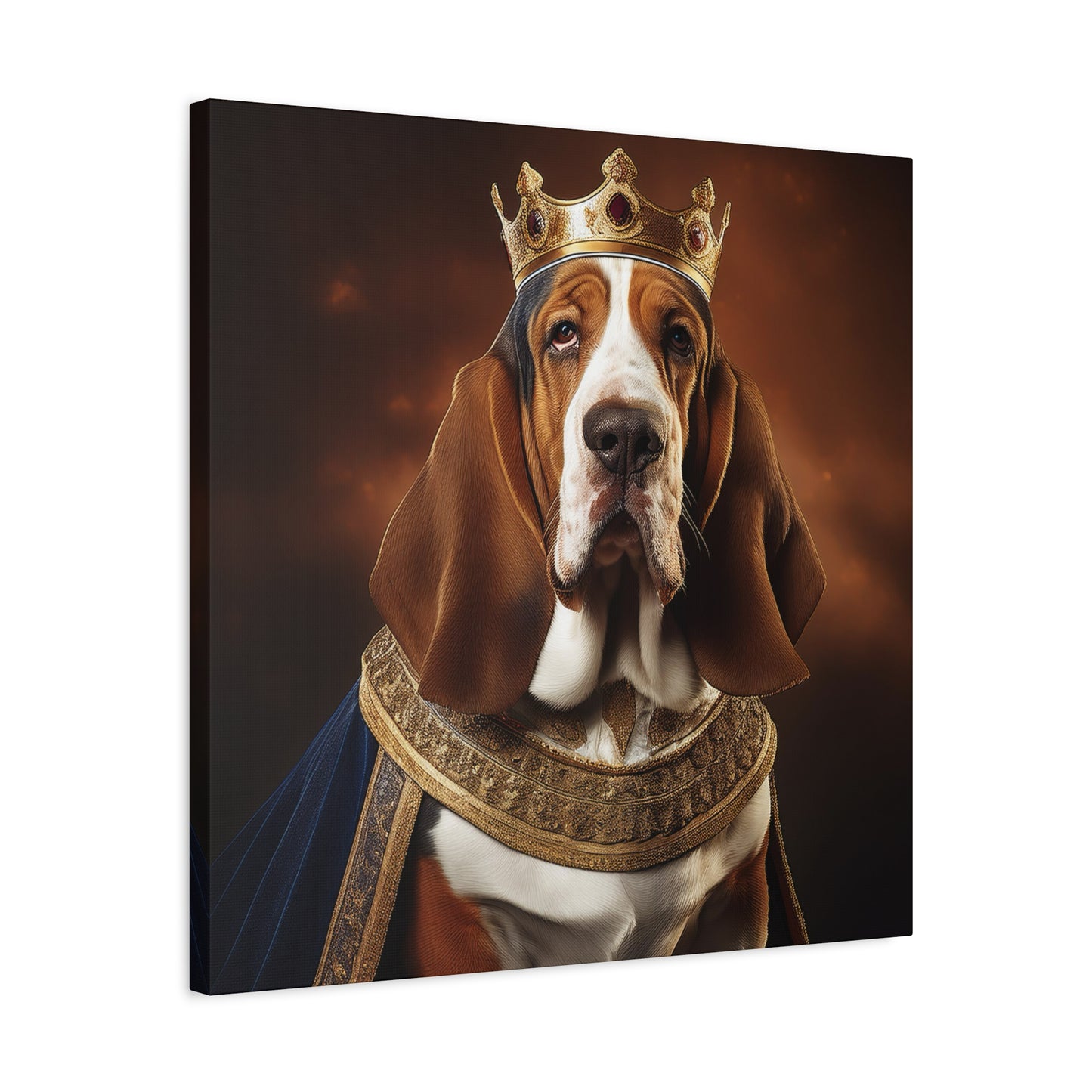 Bassett Hound Renaissance Pet Portrait on Canvas | Wall art | wall print | Dog Art