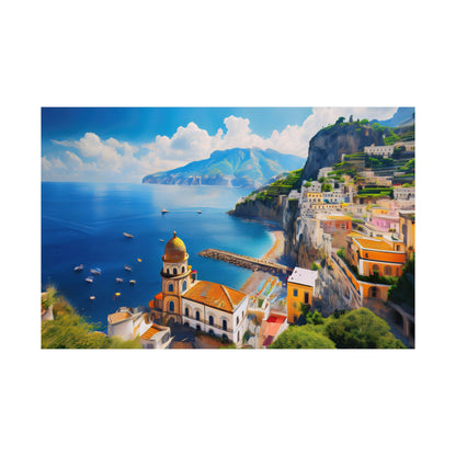 Amalfi Coast Italy Coastal Print | Style 3 | Wall Art | Wall Print