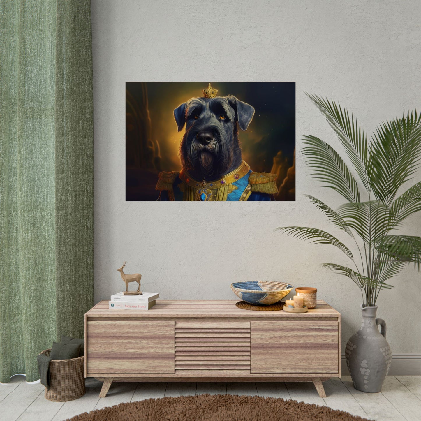 Giant Schnauzer Pet Renaissance Portrait Print, Dog Lover Wall Print | Wall Art | Wall Print