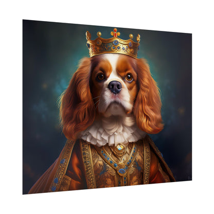 Cavalier King Charles Spaniel Art Pet Portrait Print, Renaissance, Wall Print, Wall Art