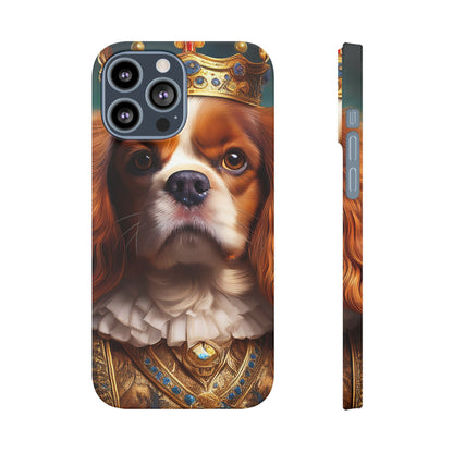 Cavalier King Charles Renaissance Dog Portrait Slim Phone Case