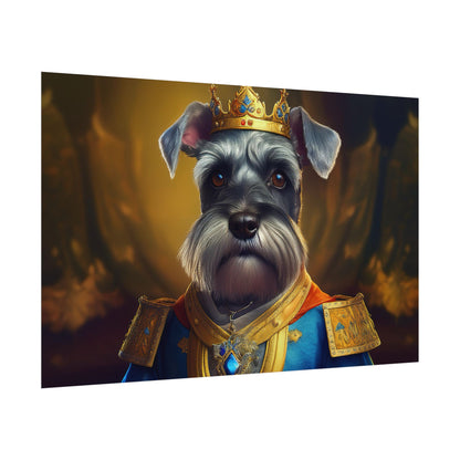 Miniature Schnauzer Dog Renaissance Pet Portrait Art Print | Wall Art | Wall Print