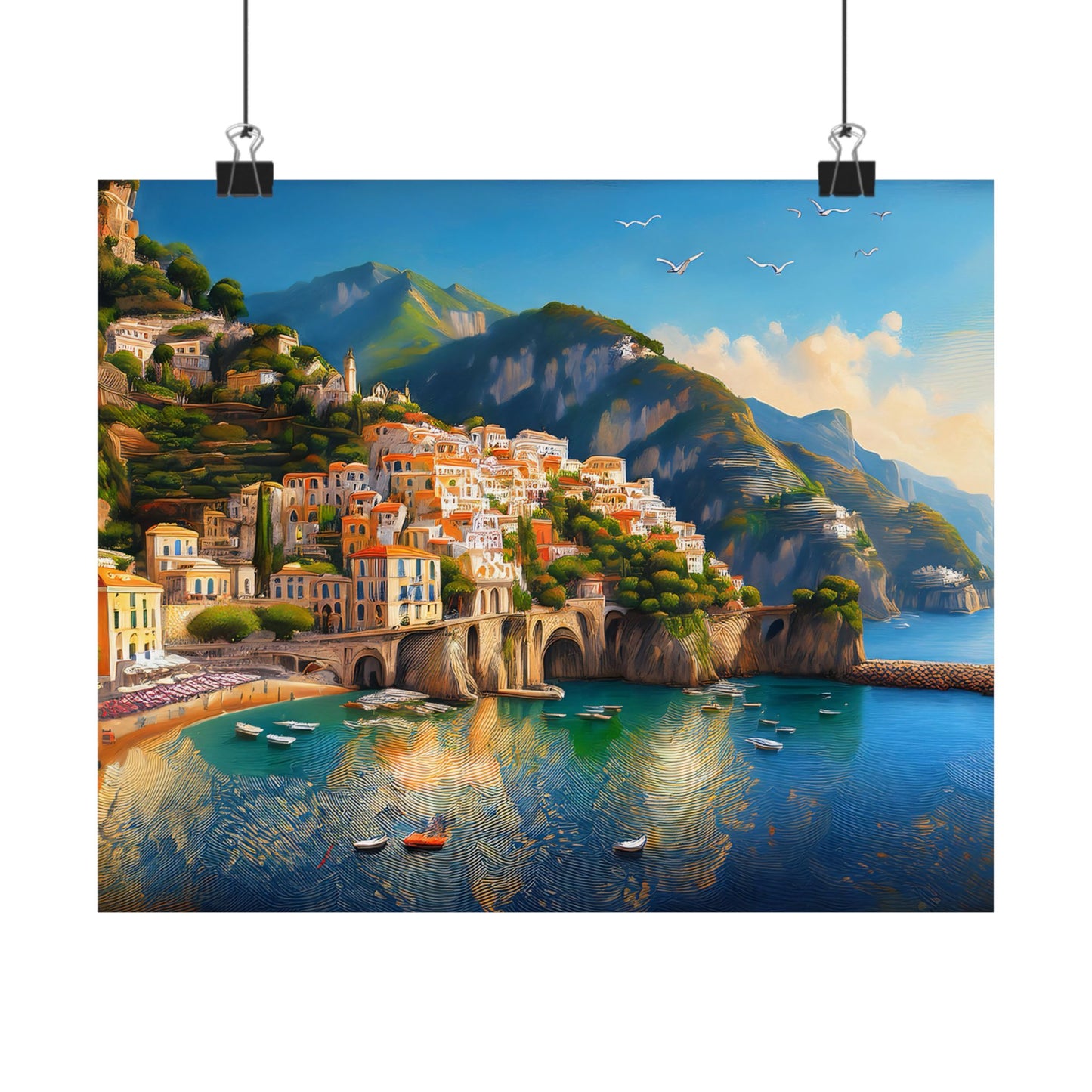Amalfi Coast Italy Coastal Print | Style 1 | Wall Art | Wall Print