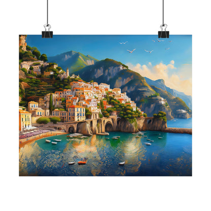 Amalfi Coast Italy Coastal Print | Style 1 | Wall Art | Wall Print