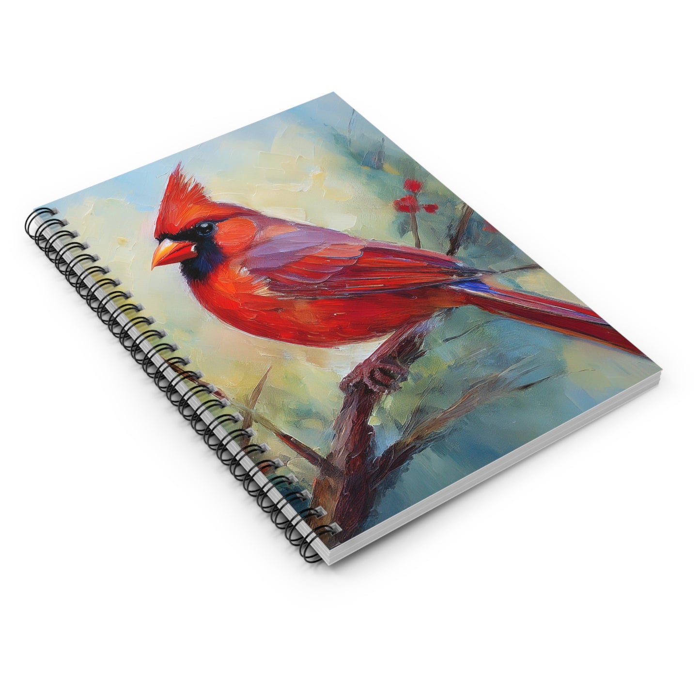 Cardinal Bird Spiral Notebook, American birds, bird, ornithology, journal, notes