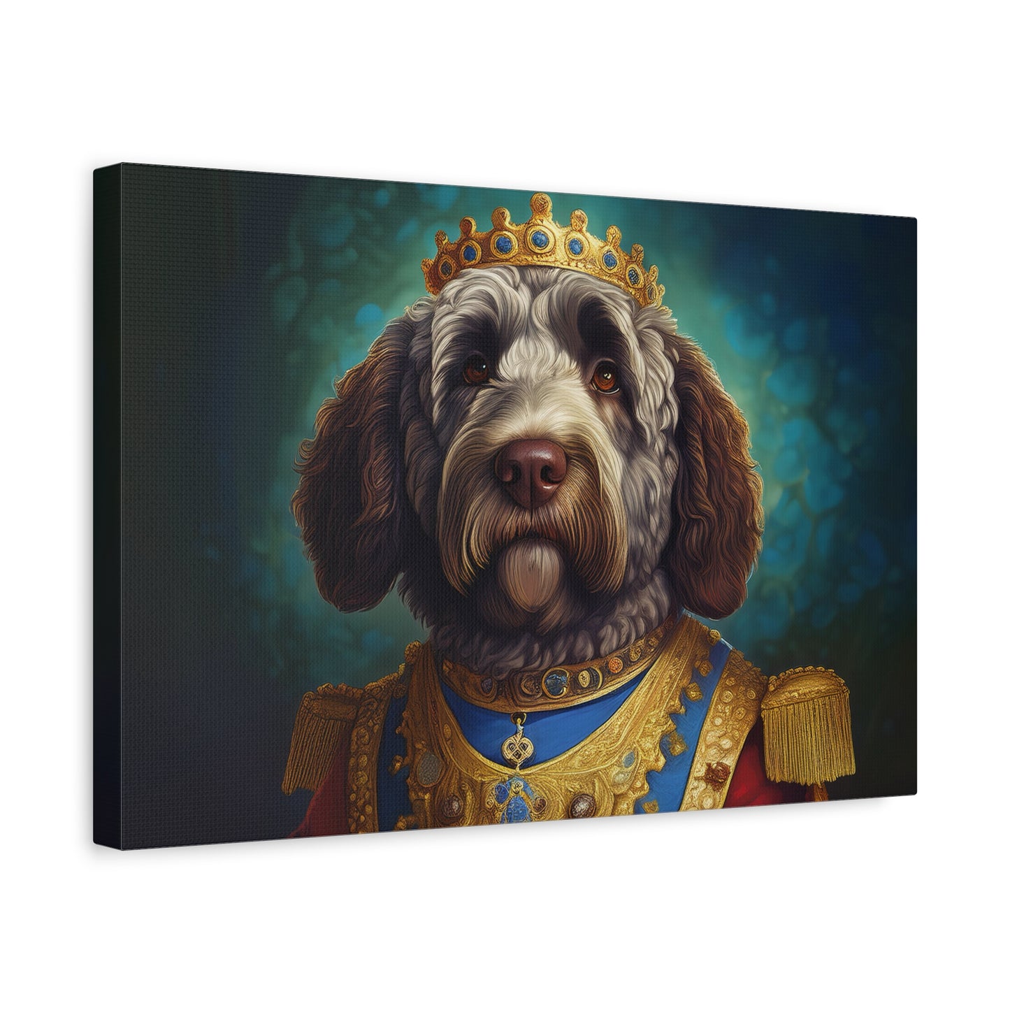 Portuguese Water Dog Renaissance Pet Portrait on Canvas | wall art | wall print