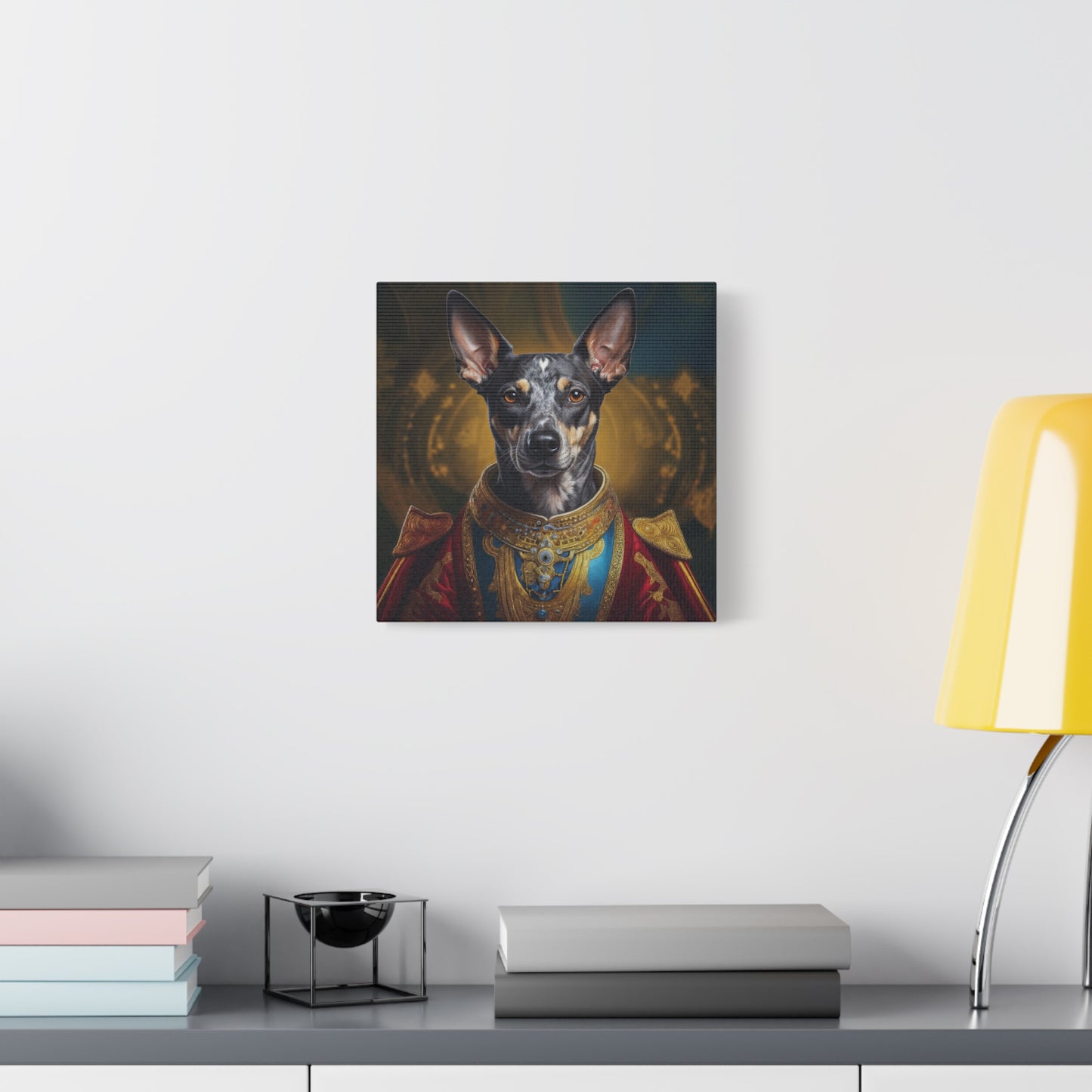 Peruvian Inca Orchid Renaissance Dog Portrait on Canvas, Pet Lover Gift, Home Decor, Unique Wall Art, Dog Birthday Present, Animal Wall Art
