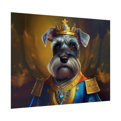 Miniature Schnauzer Dog Renaissance Pet Portrait Art Print | Wall Art | Wall Print