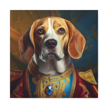 Beagle Renaissance Pet Dog Portrait  - Canvas, wall art, wall print, dog portrait, dog art