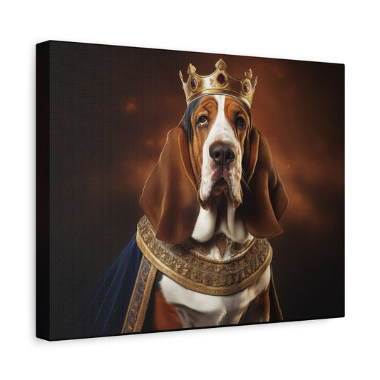 Bassett Hound Renaissance Pet Portrait on Canvas | Wall art | wall print | Dog Art