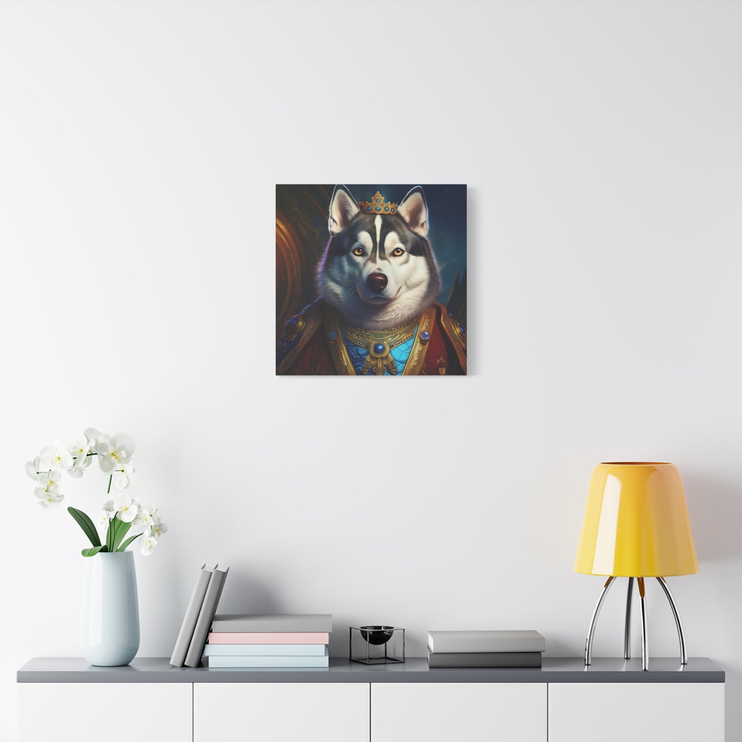 Siberian Husky Renaissance Pet Portrait on Canvas, wall art, wall print, dog portrait, dog art