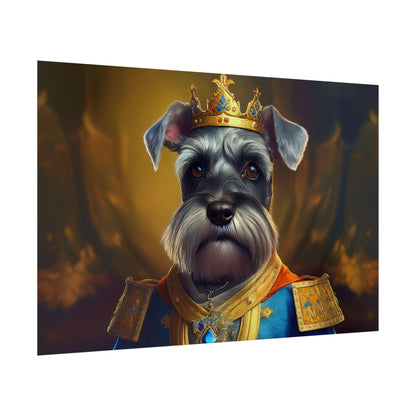 Miniature Schnauzer Dog Renaissance Pet Portrait Art Print | Wall Art | Wall Print
