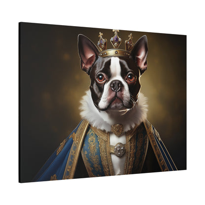 Boston Terrier Renaissance Pet Portrait on Canvas, wall print, wall art, dog portrait, dog art