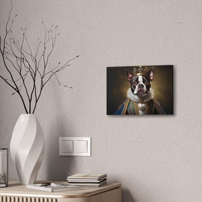 Boston Terrier Renaissance Pet Portrait on Canvas, wall print, wall art, dog portrait, dog art