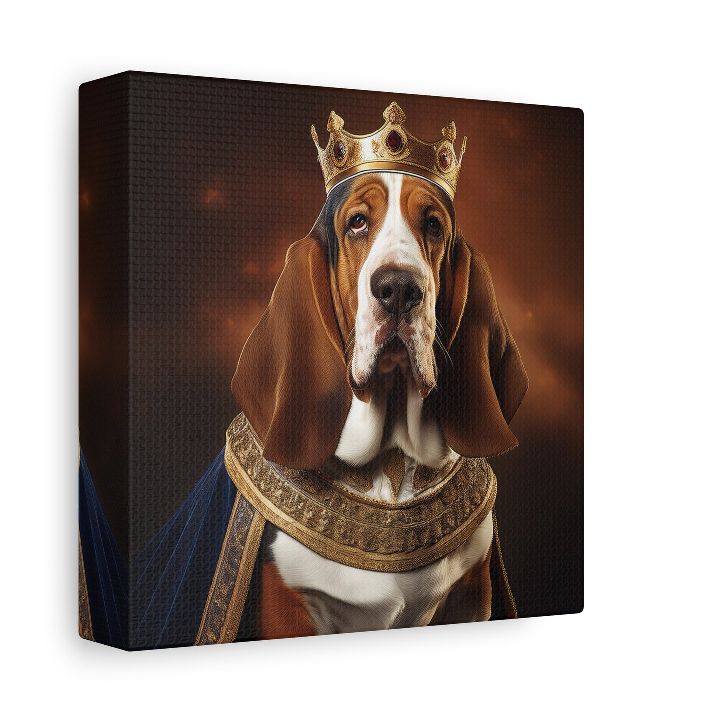 Bassett Hound Renaissance Pet Portrait on Canvas | Wall art | wall print | Dog Art