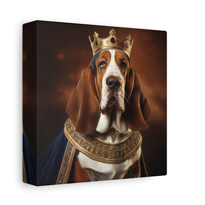 Bassett Hound Renaissance Pet Portrait on Canvas | Wall art | wall print | Dog Art