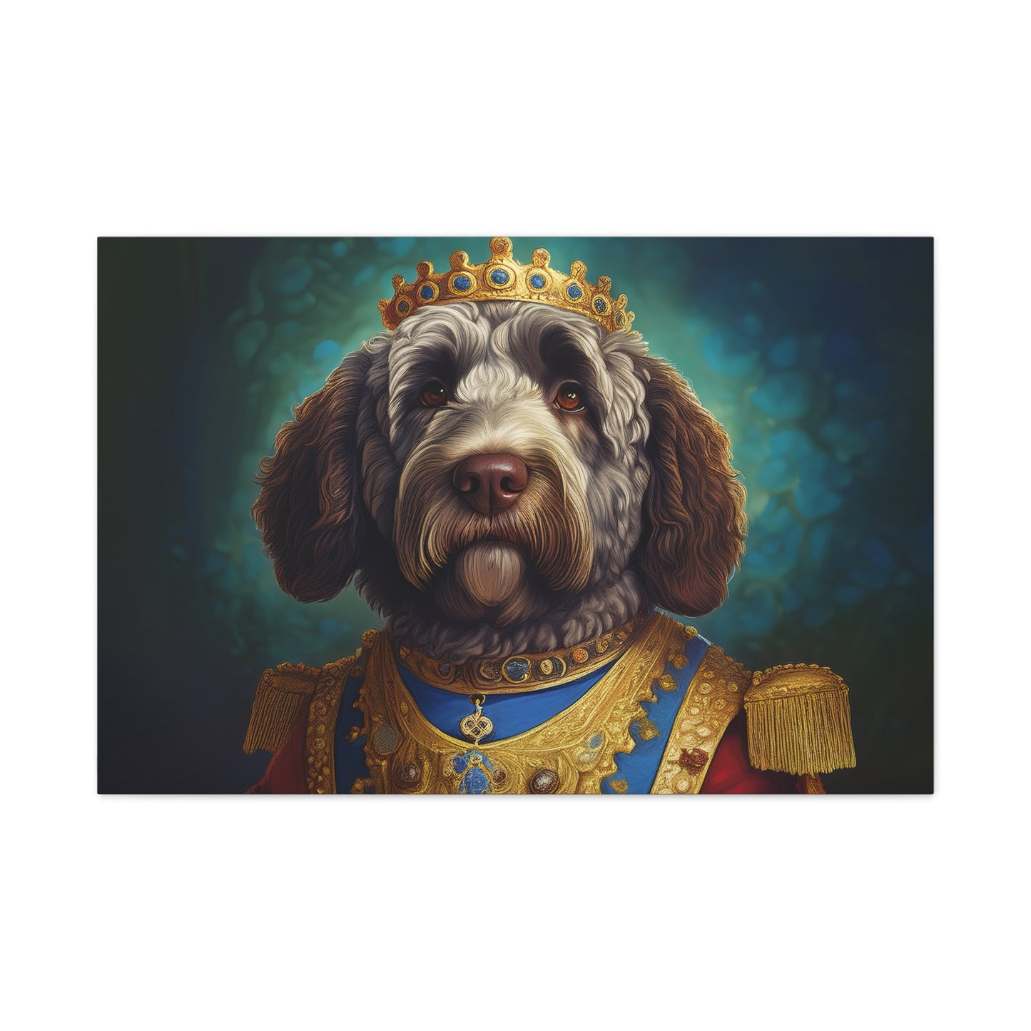 Portuguese Water Dog Renaissance Pet Portrait on Canvas | wall art | wall print