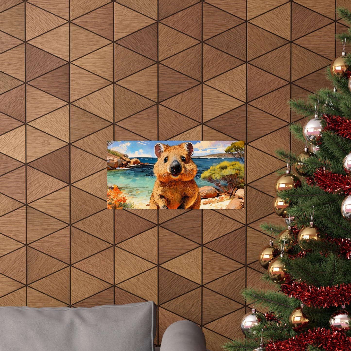 Quokkas at Rottnest Island Western Australia Print |  Unique Painting Print | Style 1 | Wall Art | Wall Print