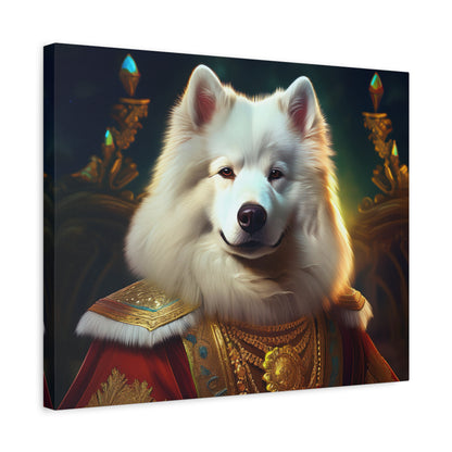 Samoyed Renaissance Pet Portrait on Canvas, wall art, wall print, dog portrait, dog art