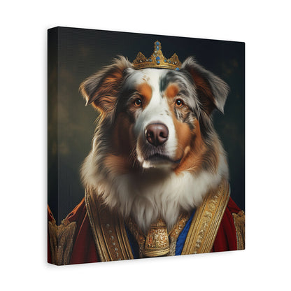 Australian Shepherd Pet Portrait Renaissance - Canvas, wall art, wall print, dog art, dog print