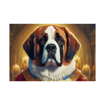St Bernard Renaissance Pet Portrait Print | Unique Dog Art | Wall Art | Wall Print