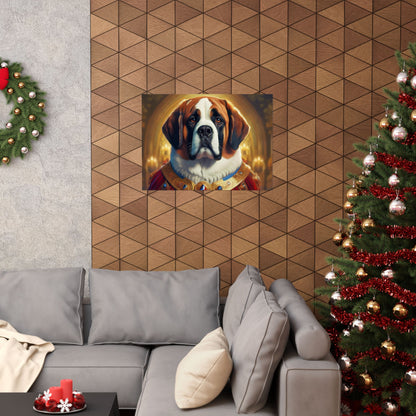 St Bernard Renaissance Pet Portrait Print | Unique Dog Art | Wall Art | Wall Print
