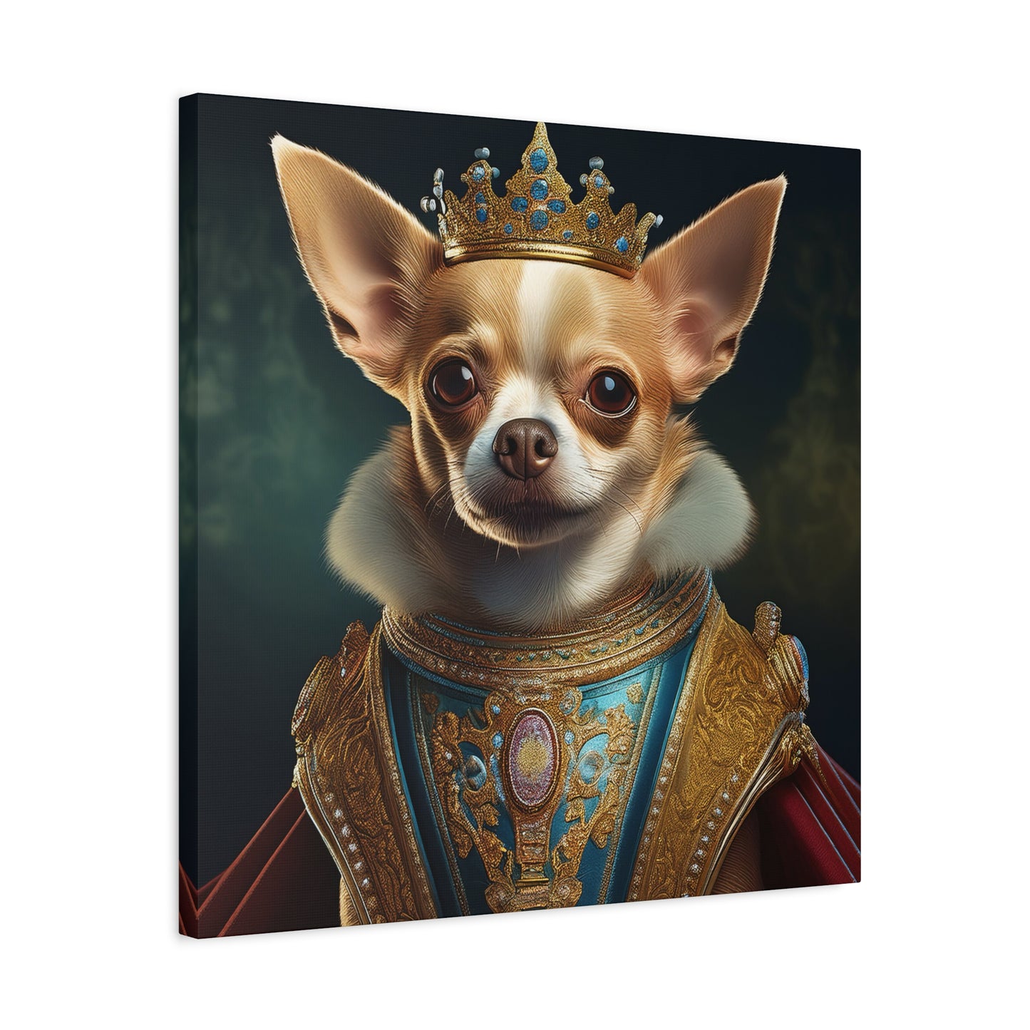 Chihuahua Renaissance Pet Portrait on Canvas | Wall art | Wall print | Dog art