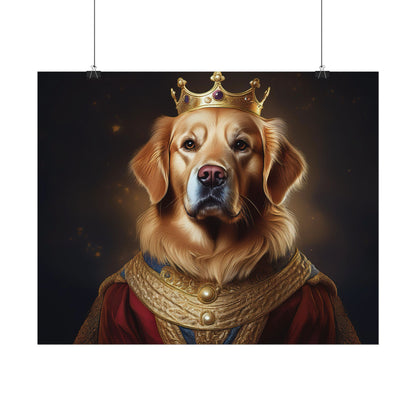 Golden Retriever Renaissance Dog Portrait  Art Print, Wall Decor Gift, Animal Lover Home Decor, Dog Wall Art