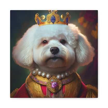 Bichon Frise Renaissance Pet Portrait on Canvas | Wall art | wall print | Dog Art
