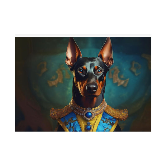 Doberman Pinscher Renaissance  Dog Pet Portrait Print | Wall Art | Wall Print | Dog Art