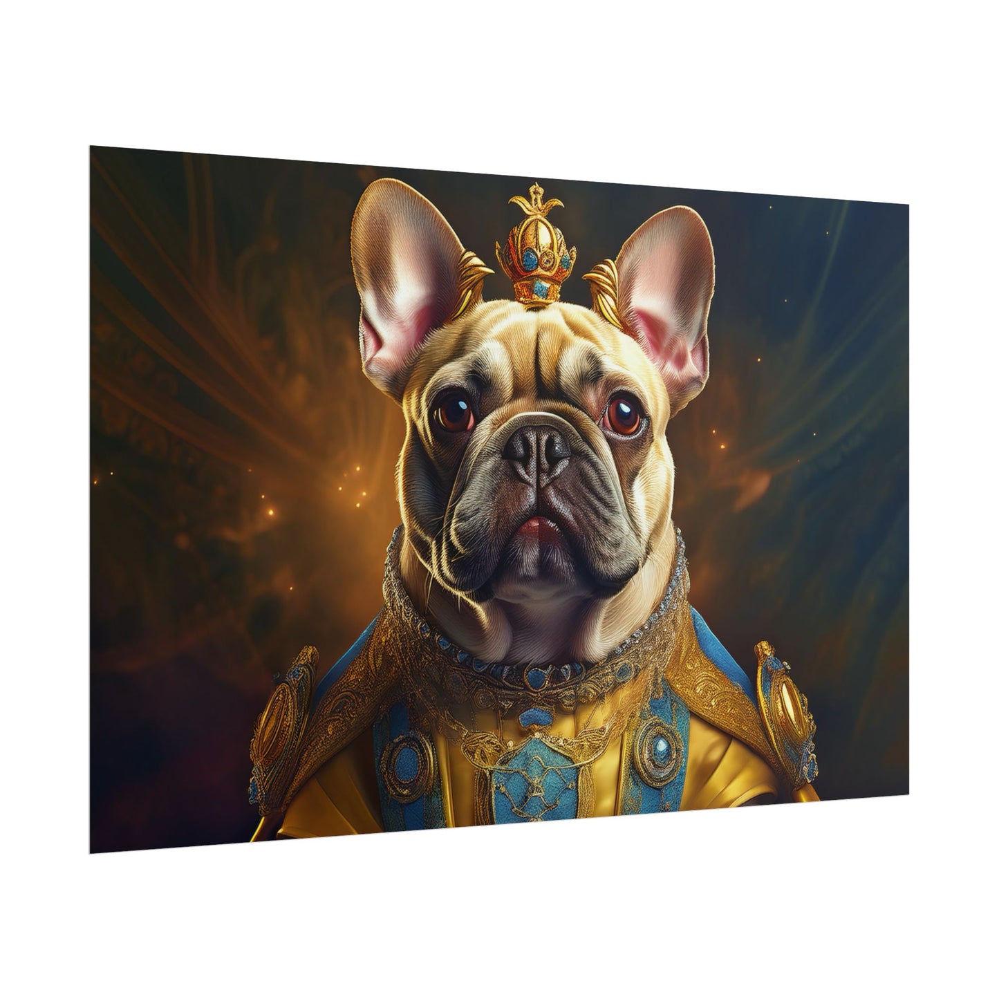 French Bulldog Renaissance Portrait Art Print, Wall Decor Gift, Animal Lover Home Decor, Dog Wall Art