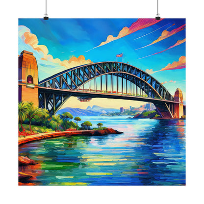 Sydney Harbour Bridge  Australia Painting Print | Wall Art | Wall Print
