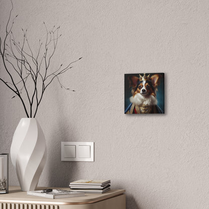 Papillon Pet Portrait Renaissance on Canvas, wall art, wall print, dog portrait, dog art