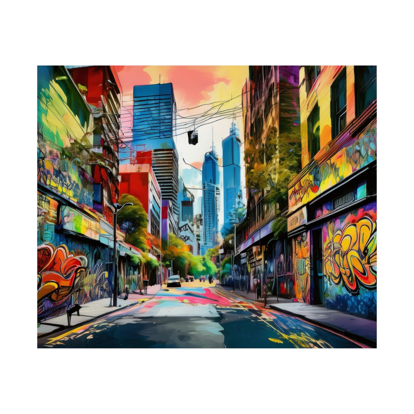 Melbourne Street Graffiti Australia Print | Style 1 | Wall Art | Wall Print