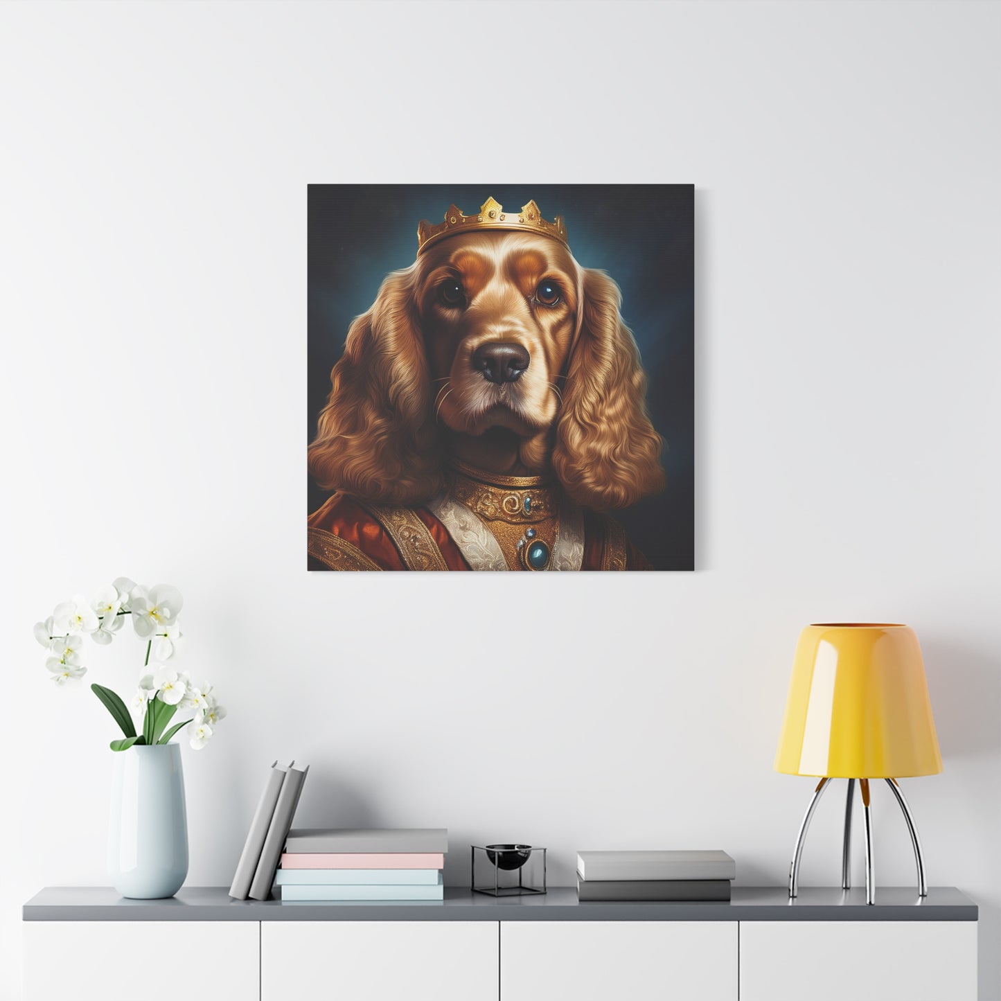 Cocker Spaniel Renaissance Pet Portrait on Canvas | Wall art | wall print