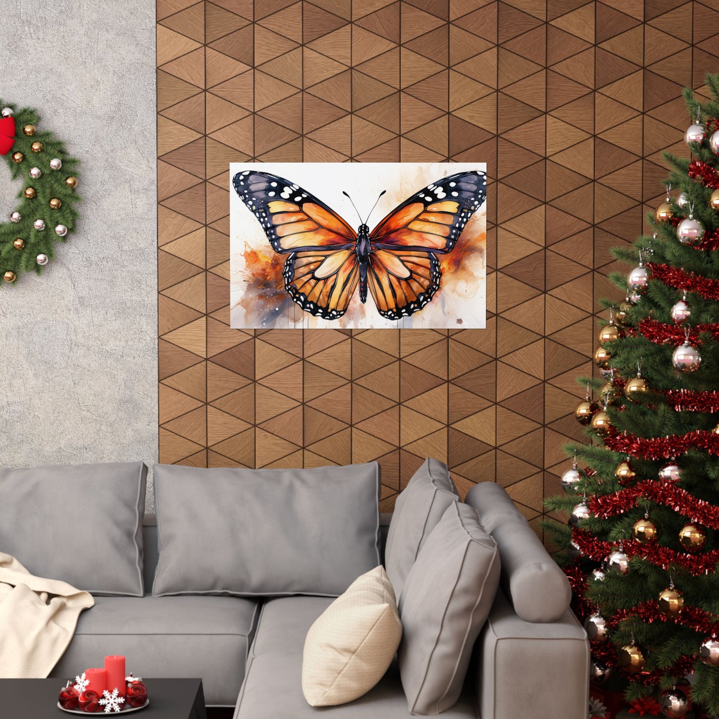 Orange Butterfly Alcohol Ink Wall Art | Butterfly wall art | Wall Art | Wall Print