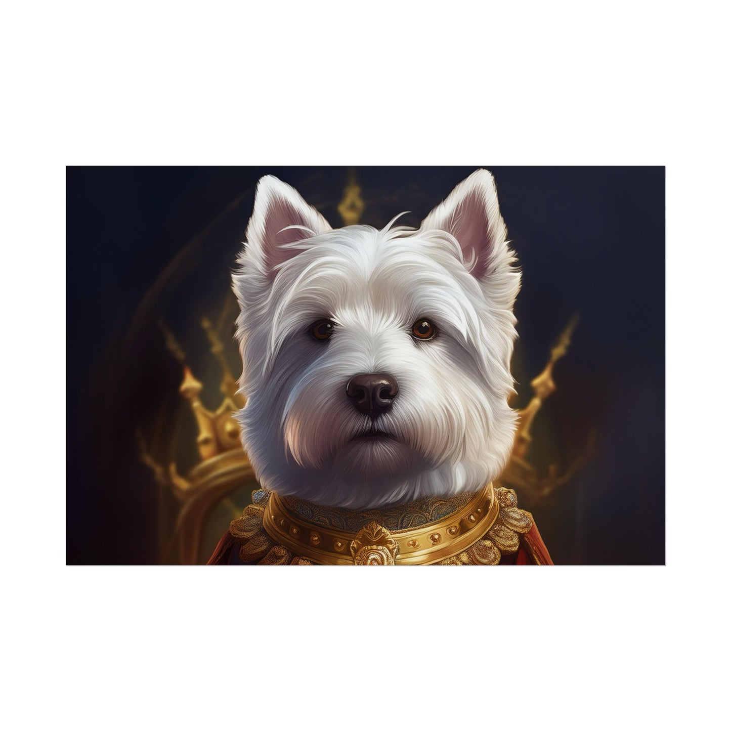West Highland White Terrier Dog Renaissance Pet Portrait Print, West Highland White Terrier Art Print, Dog Wall Art, Wall Print, Wall Art