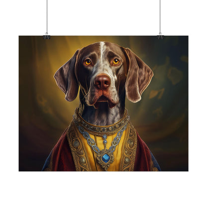 German Shorthaired Pointer Dog Renaissance Pet Portrait, Art Print, Animal Lover gift, Dog Wall Art, wall prints, wall art