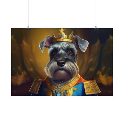 Miniature Schnauzer Dog Renaissance Pet Portrait Art Print | Wall Art | Wall Print