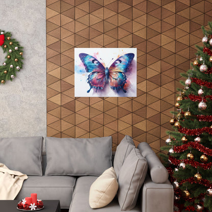 Teal, Blue & Purple Butterfly Alcohol Ink Wall Art |  Butterfly wall art | Wall Art | Wall Print
