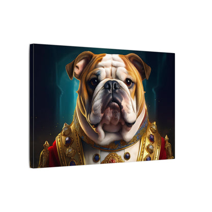 English Bulldog Pet Portrait Renaissance - Canvas, wall art, wall print, dog portrait, dog art