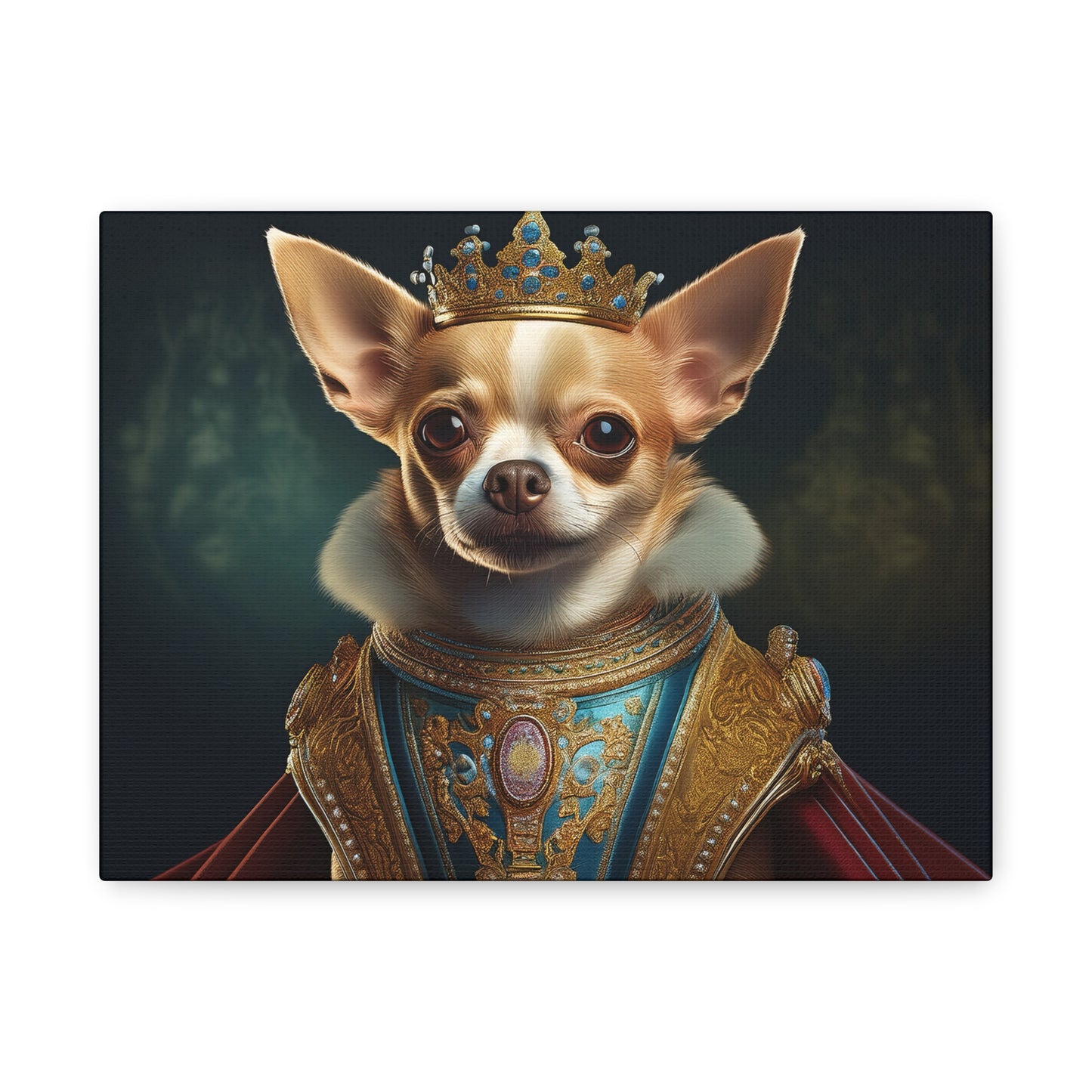 Chihuahua Renaissance Pet Portrait on Canvas | Wall art | Wall print | Dog art