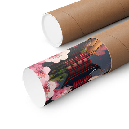 Japanese Cherry Blossom Wall Art Print | Wall Art | Wall Print | Japanese Wall Art