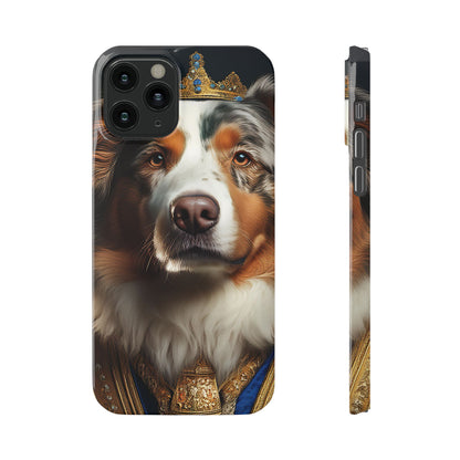 Australian Shepherd Renaissance Dog Portrait Slim Phone Case