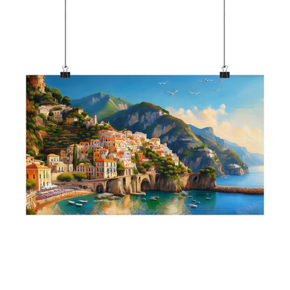 Amalfi Coast Italy Coastal Print | Style 1 | Wall Art | Wall Print