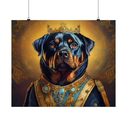 Rottweiler Renaissance Dog Portrait Art Print, Wall Decor Gift, Animal Lover Home Decor, Dog Wall Art
