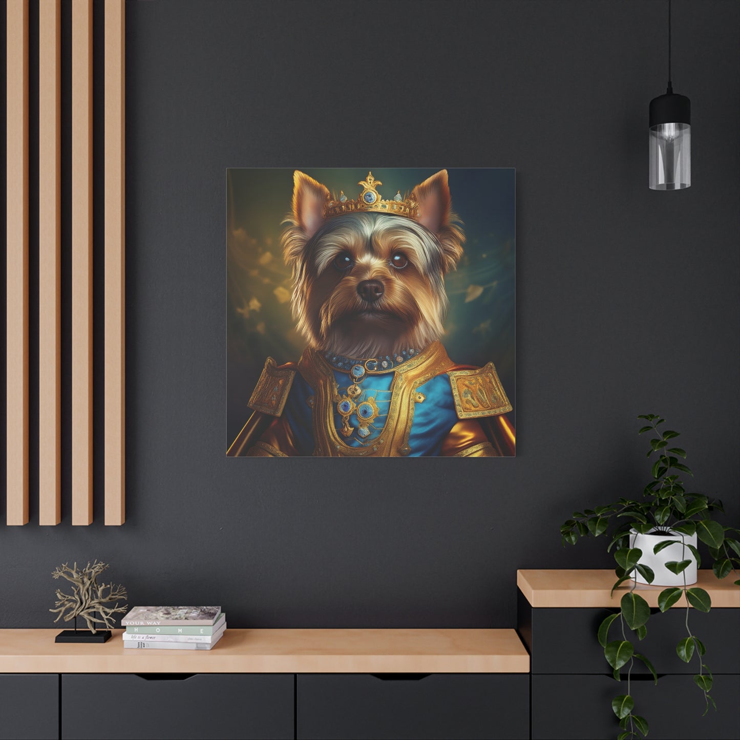 Yorkshire Terrier Renaissance Pet Portrait on Canvas | Wall Art | Wall Print | Dog Art