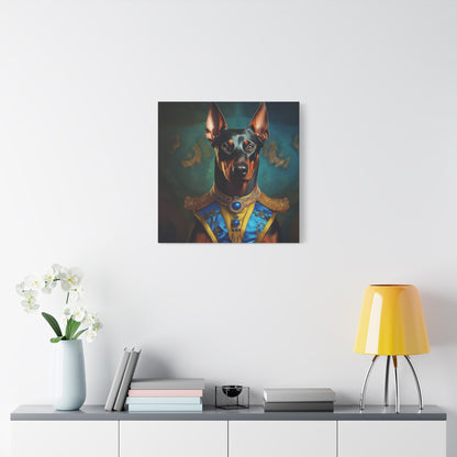 Doberman Pinscher Renaissance Pet Portrait on Canvas | wall art | wall print | Dog Art