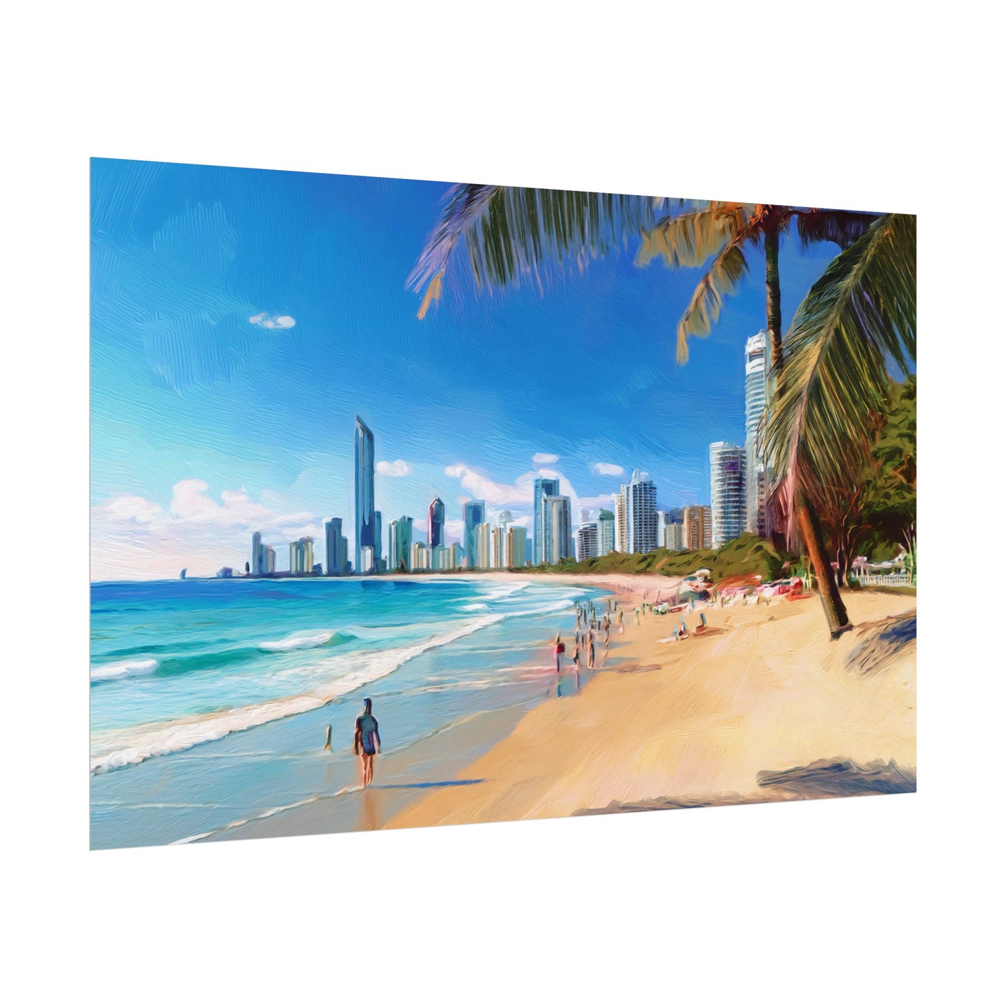 Surfers Paradise Beach Australia Coastal Print | Style 1 | Wall Art | Wall Print