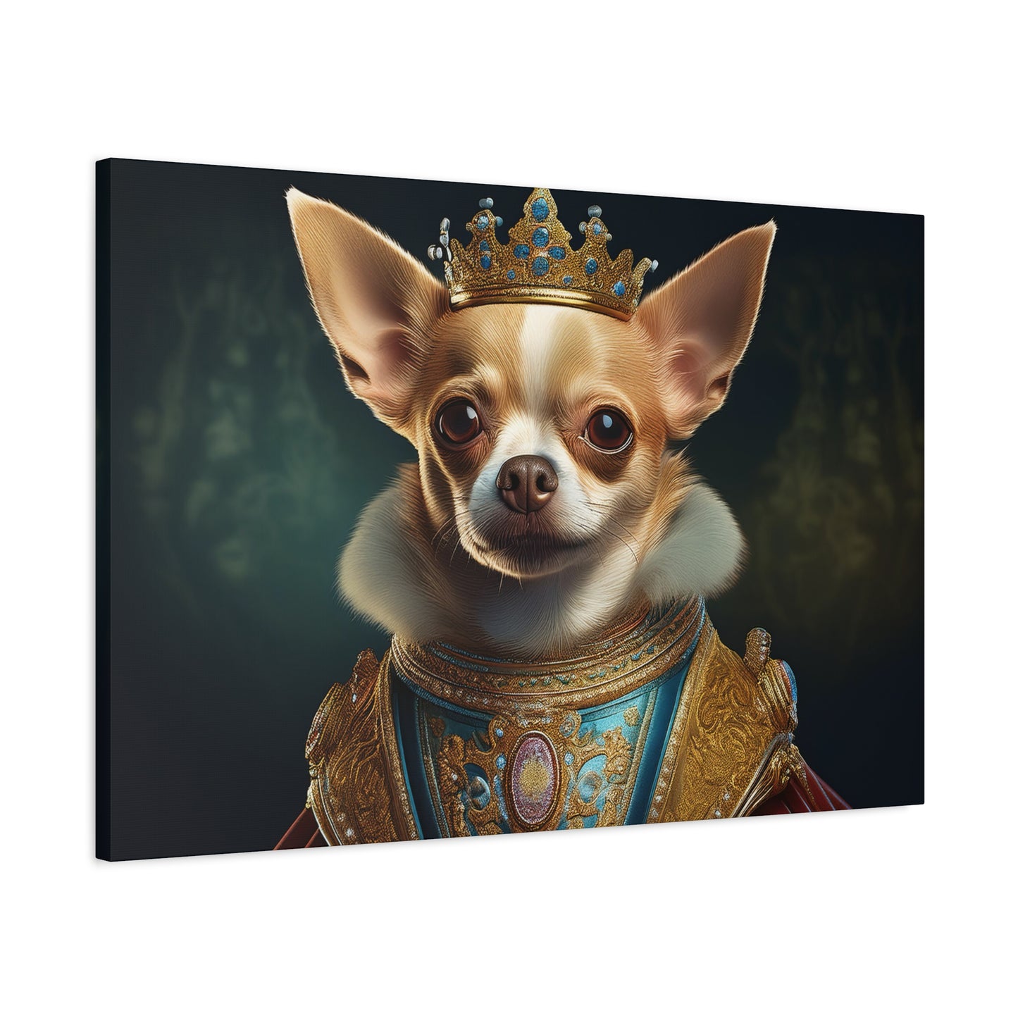 Chihuahua Renaissance Pet Portrait on Canvas | Wall art | Wall print | Dog art
